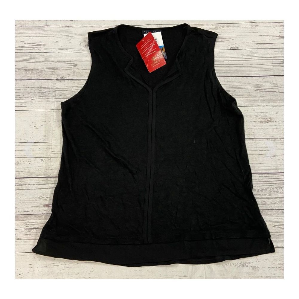 Classiques Entier Sleeveless Black Top - Small, Office/Work Business Casual